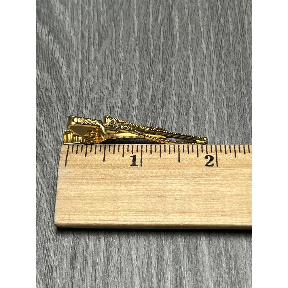 Anson Vintage Fly Fishing Rod Tie Clip Gold-Tone Mens Fashion Jewelry Accessory